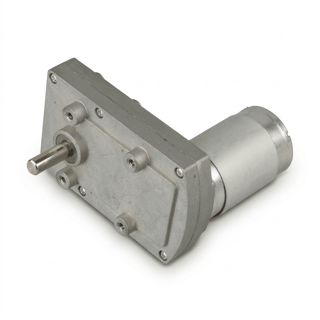 12V reversible DC gearhead motor with square die-cast gearbox head
