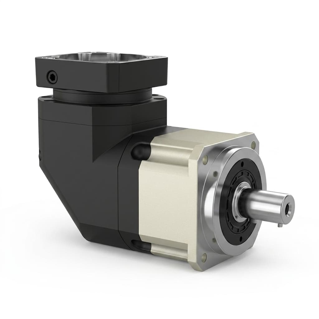 Right-angle planetary gearhead for compact layouts